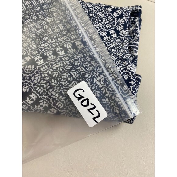 Lucky Brand Women Paisley Floral Boho Tunic Top 3X Cotton Modal Blue Peasant - Picture 7 of 12